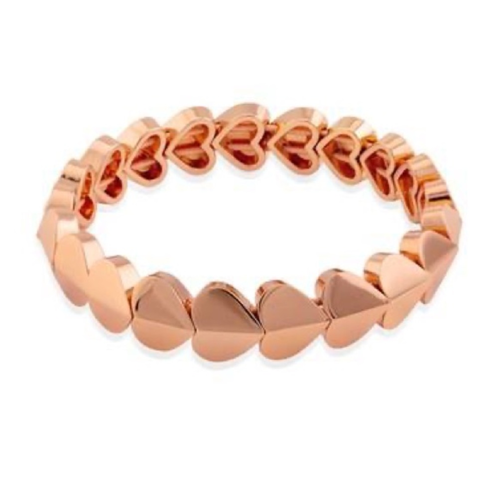 Kate Spade ♠️ Rose Gold Heart ❤️ Stretch Bracelet - Picture 2 of 6